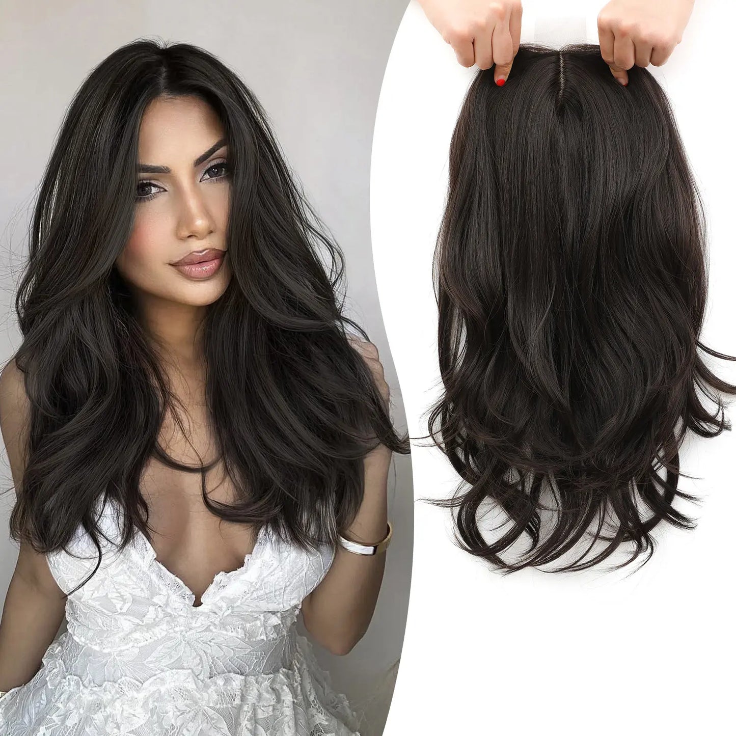 ✨2026 Loose Wavy Hair Topper – Lightweight, Seamless & Natural Scalp Look 👱♀️✨