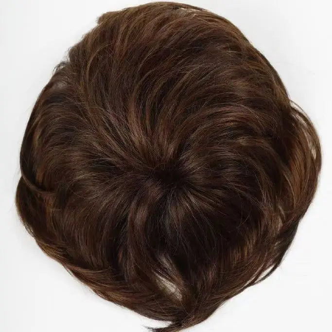 🔥Short Pixie Cut Human Hair Topper with Bangs for Women