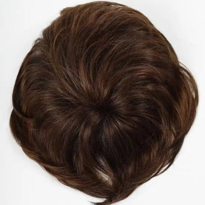 🔥Short Pixie Cut Human Hair Topper with Bangs for Women