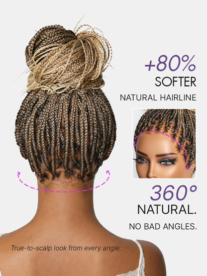 Goddess Blonde Glueless Knotless Braided HD Lace Wig