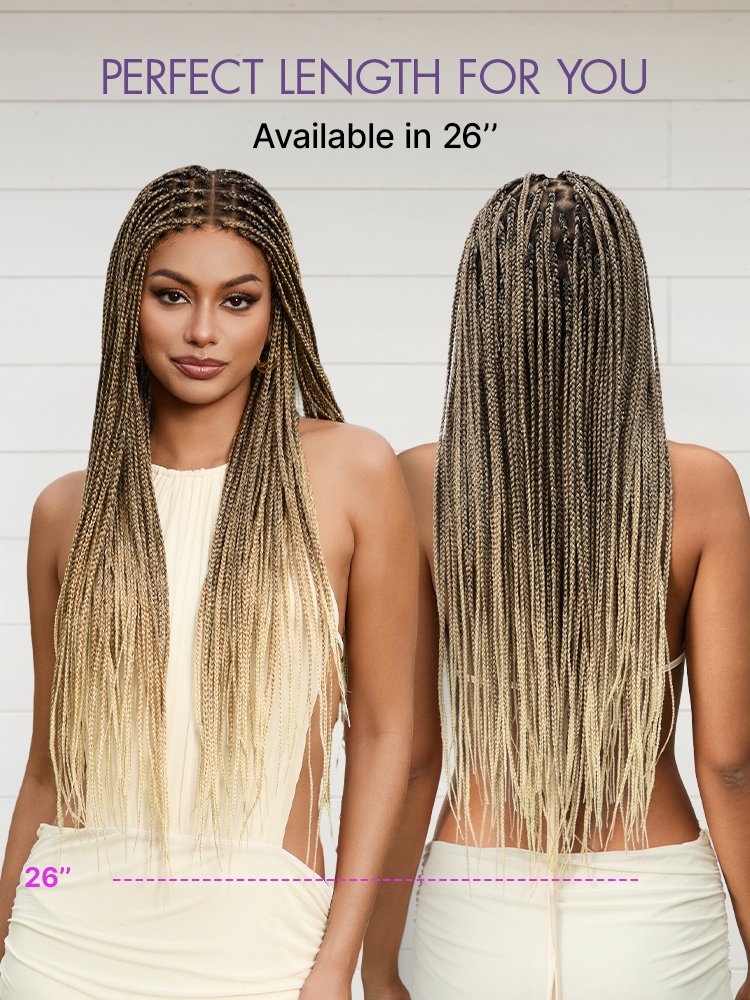 Goddess Blonde Glueless Knotless Braided HD Lace Wig