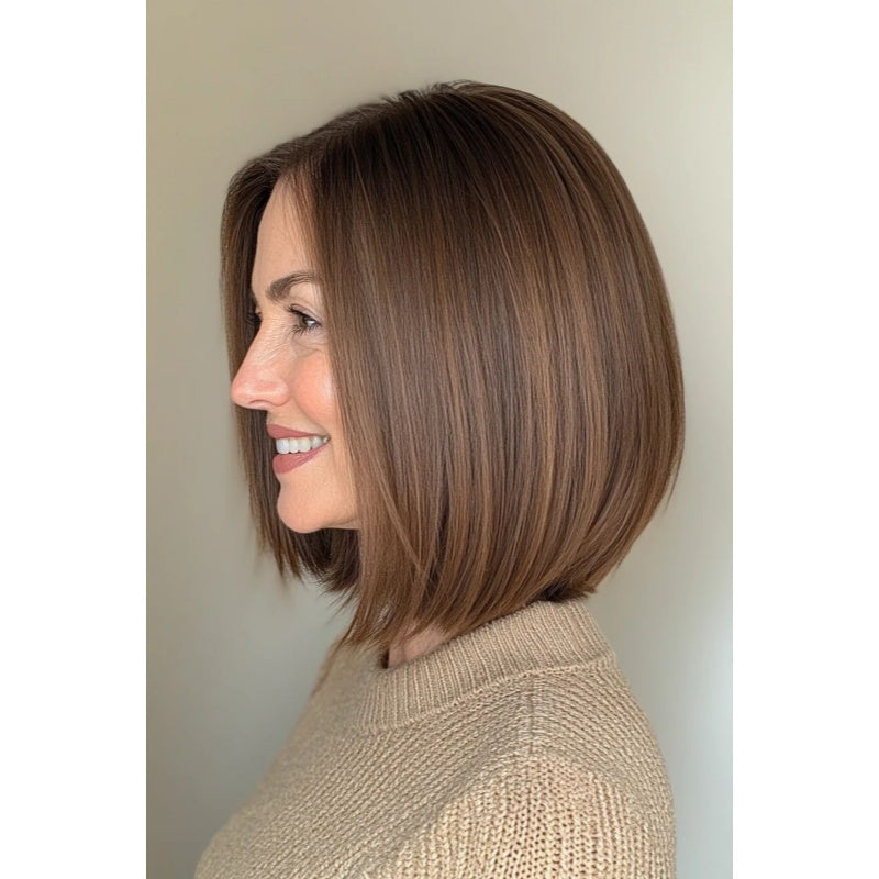 🔥Straight Hair Topper for Crown Thinning – Natural Coverage at the Crown