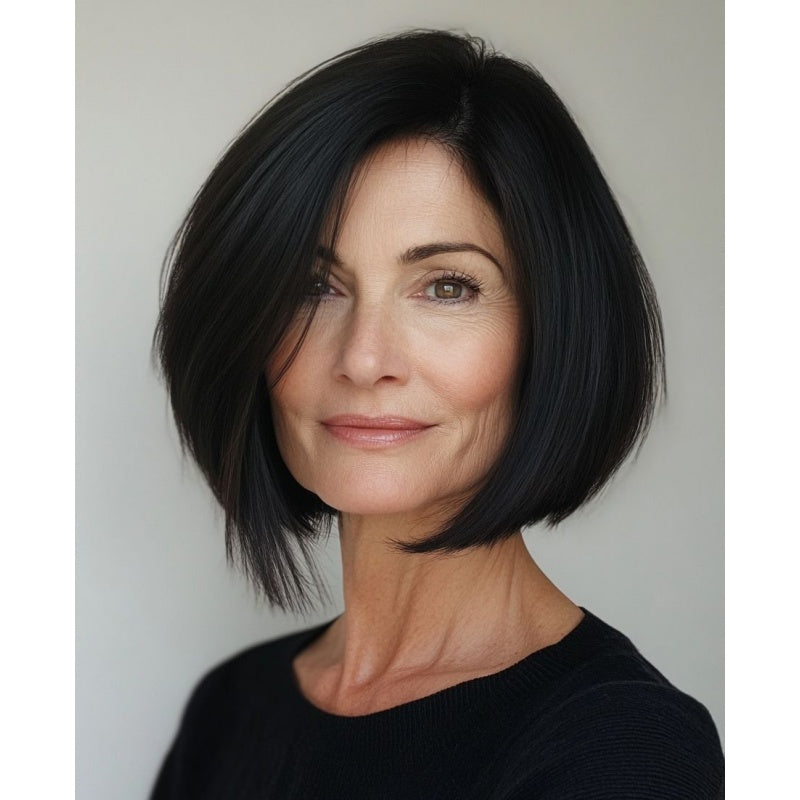 🔥Straight Hair Topper for Crown Thinning – Natural Coverage at the Crown