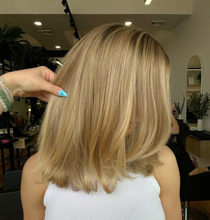 🔥Straight Hair Topper for Crown Thinning – Natural Coverage at the Crown