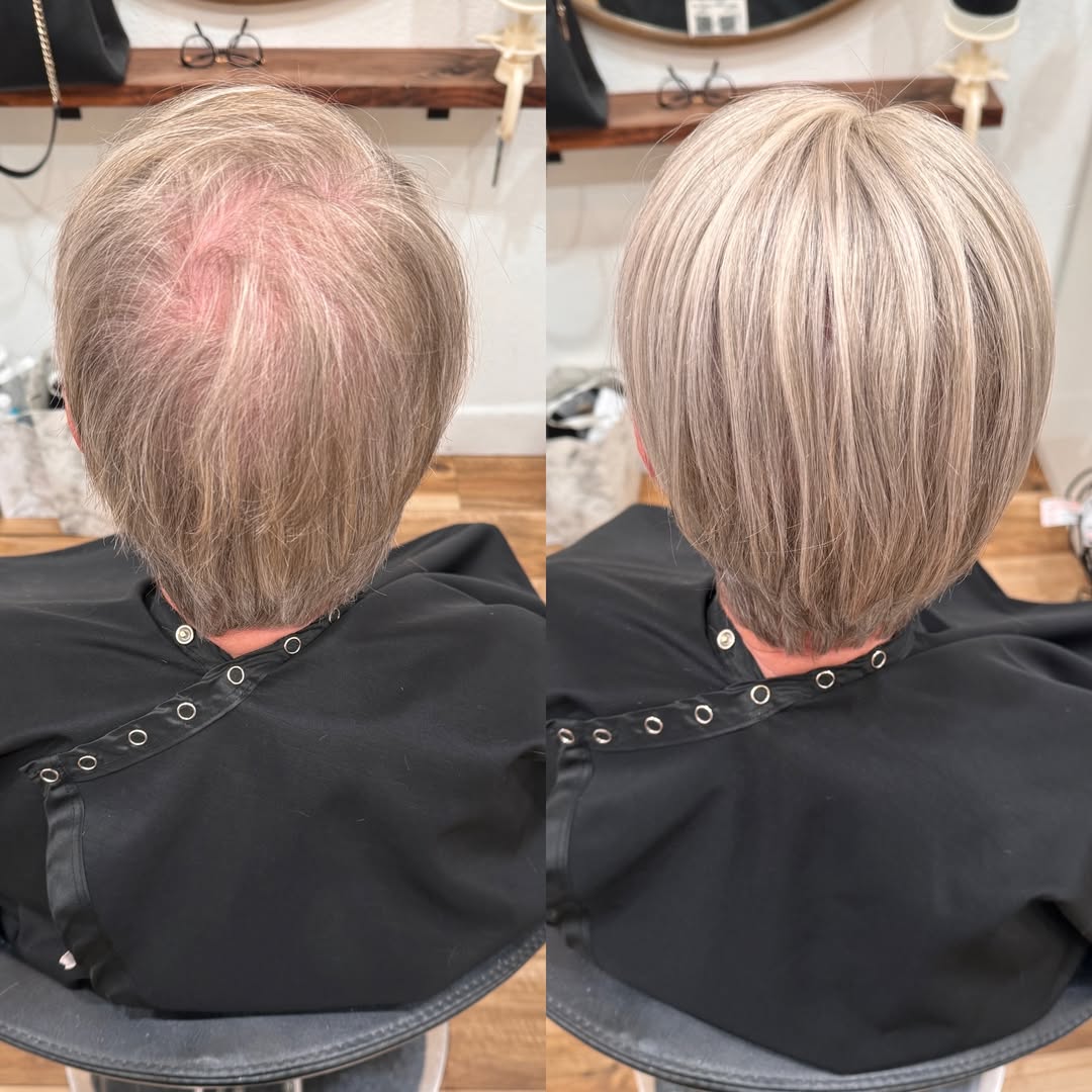 🔥Straight Hair Topper for Crown Thinning – Natural Coverage at the Crown