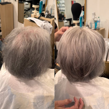 🔥Straight Hair Topper for Crown Thinning – Natural Coverage at the Crown