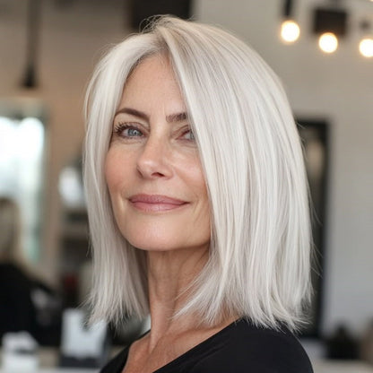 🔥Straight Hair Topper for Crown Thinning – Natural Coverage at the Crown